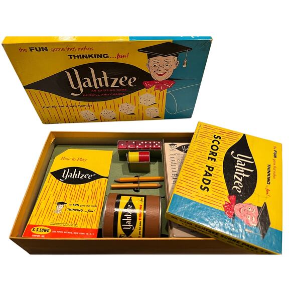 Vintage 1956 Yahtzee Game by E.S. Lowe - Picture 2 of 8